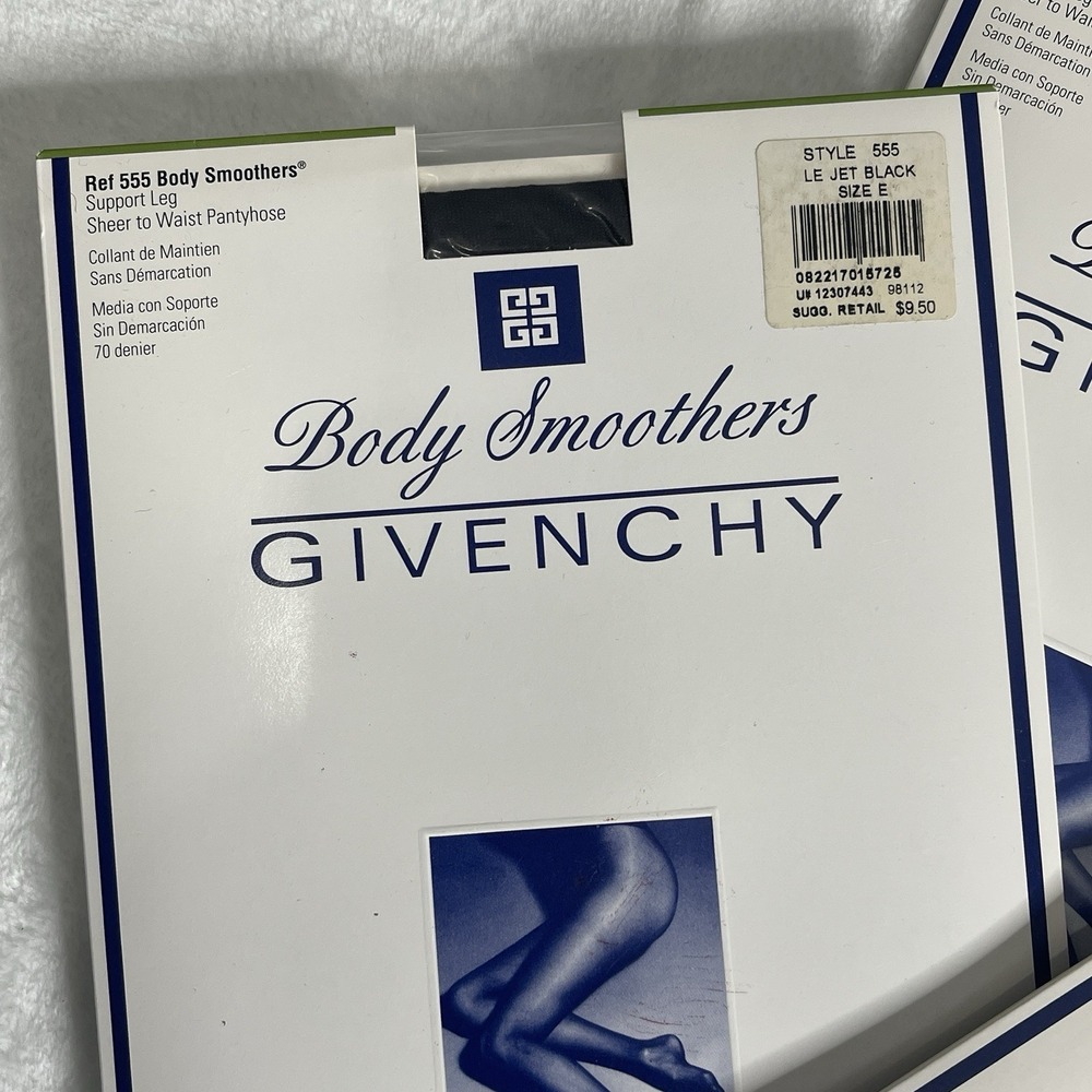 NOS 1996 Givenchy Hosiery Body Smothers 555 Size E Control Top Sandal Womens - Picture 2 of 5